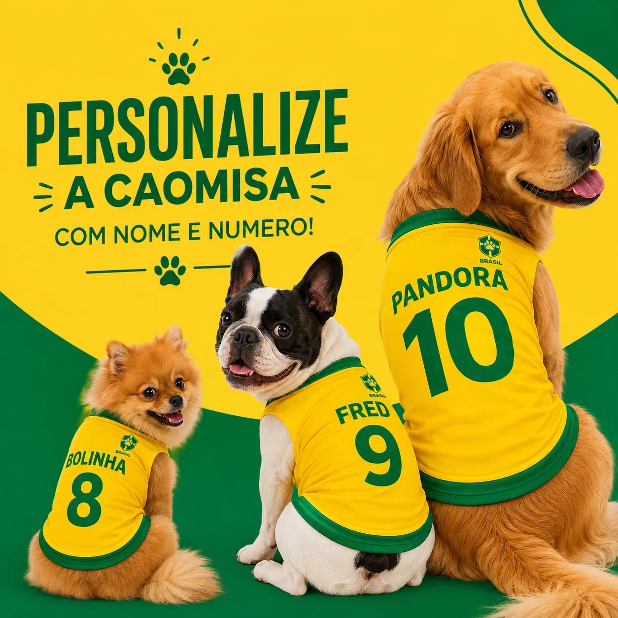 Personalize a Caomisa com nome e número